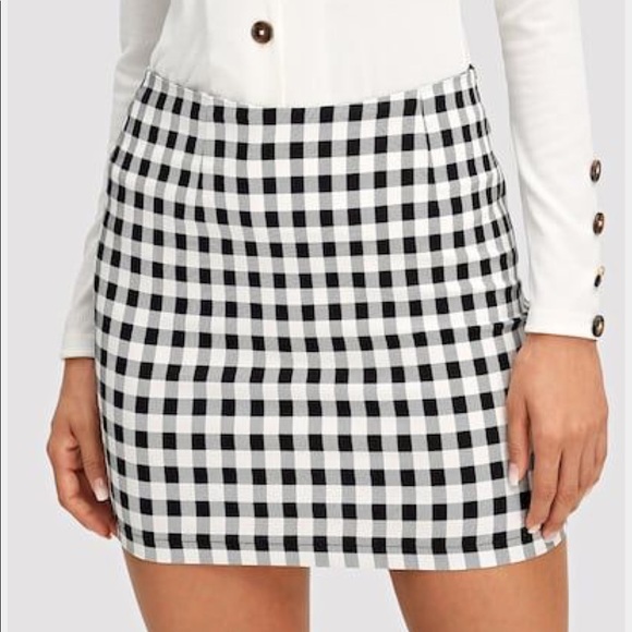 Urban Outfitters Dresses & Skirts - Black and White Plaid Mini Skirt